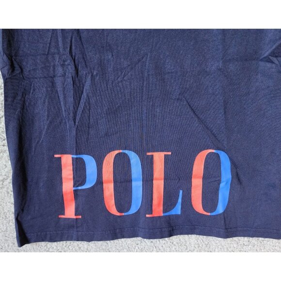 POLO Ralph Lauren Navy Blue Spellout Graphic T Shirt Youth Size XL (18-20) - Picture 5 of 10